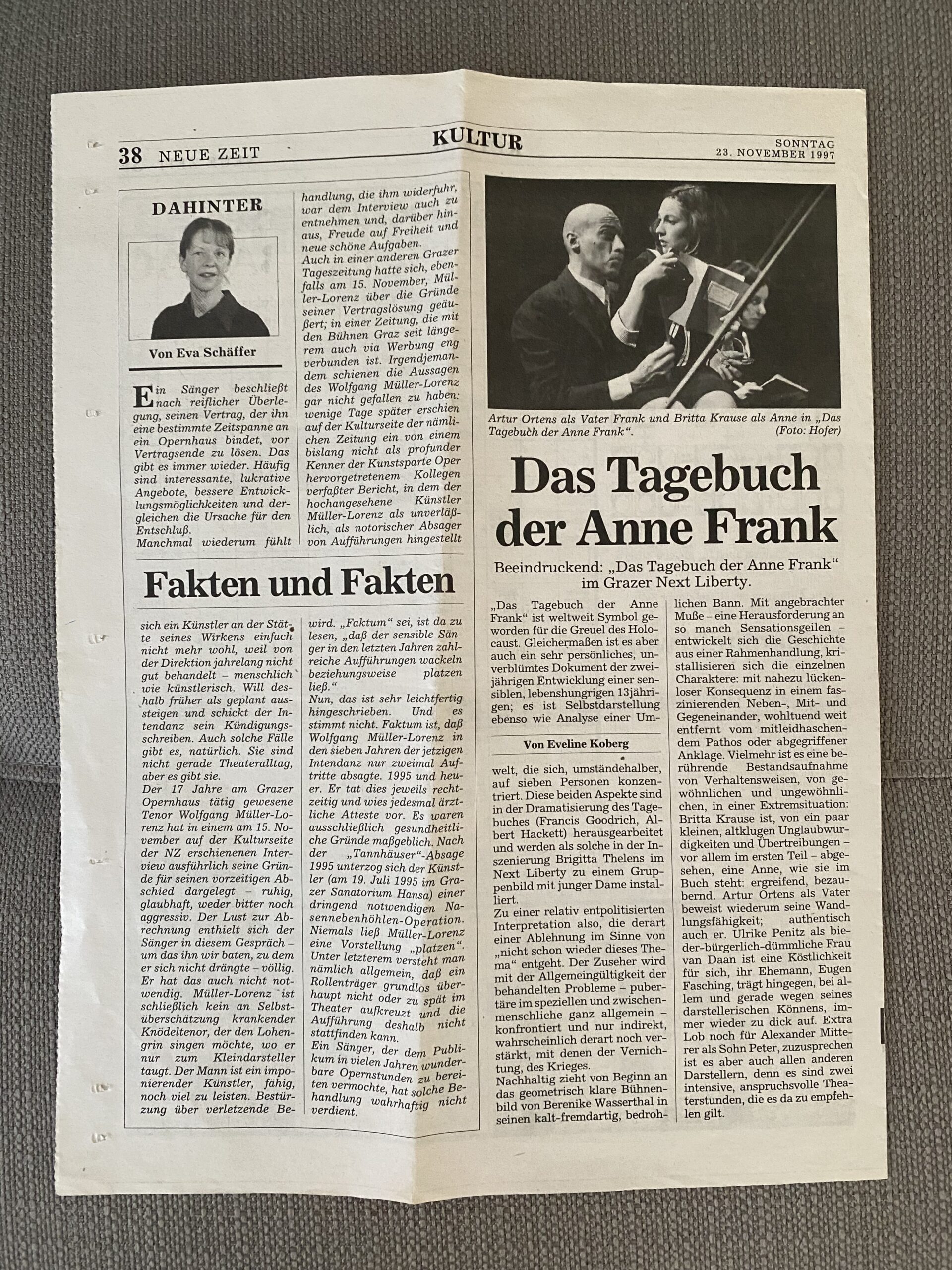 Anne Frank Neue Zeit